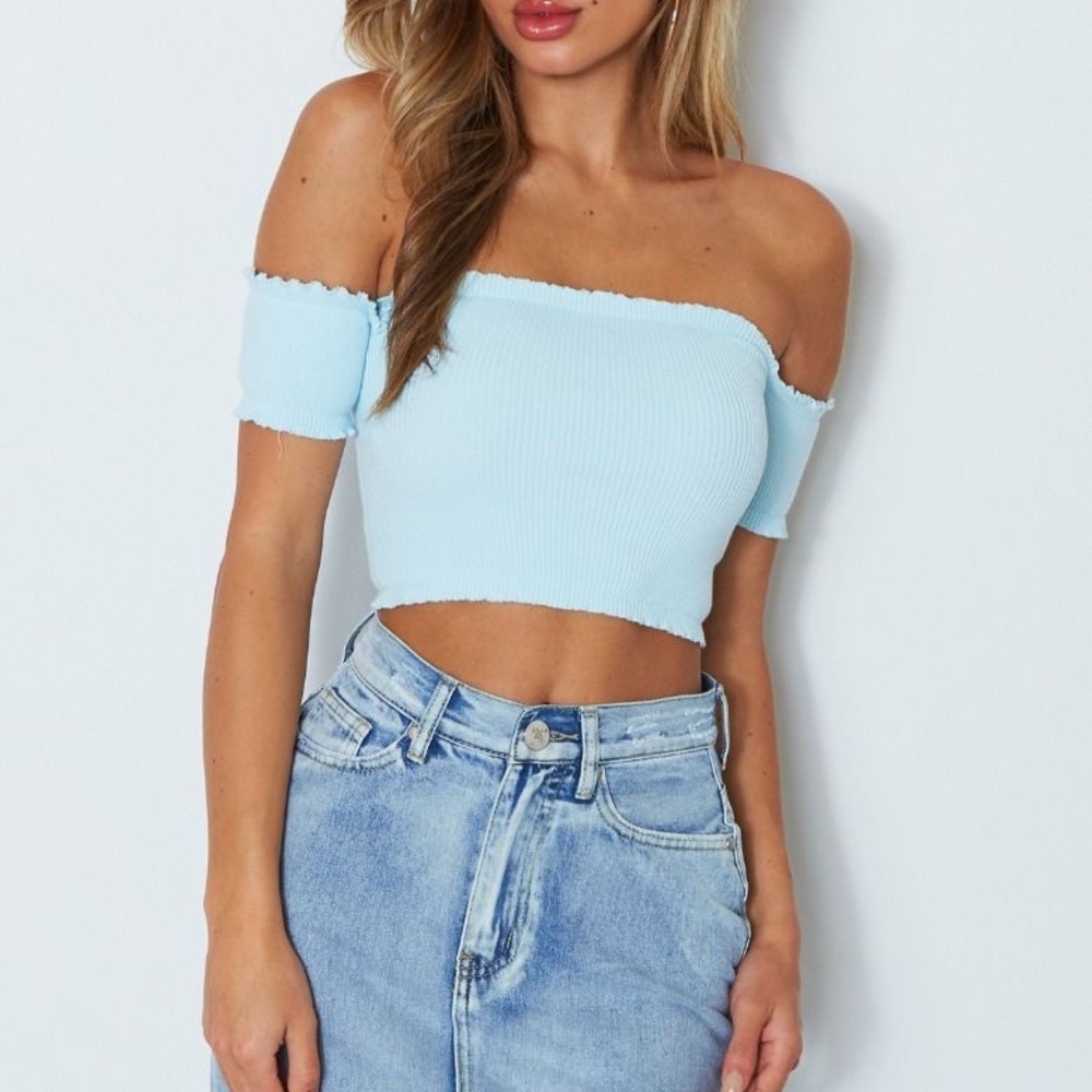 Off the shoulder tube top